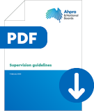 Download the Supervision guidelines