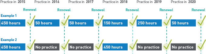 Physiotherapy Board - Recency of Practice - Examples